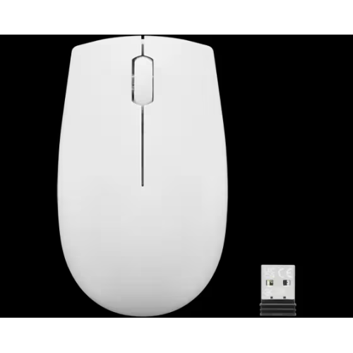 LENOVO 300 WIRELESS COMPACT MOUSE | Ultra portable design, Nano USB receiver, GY51L15677 - Cloud Grey