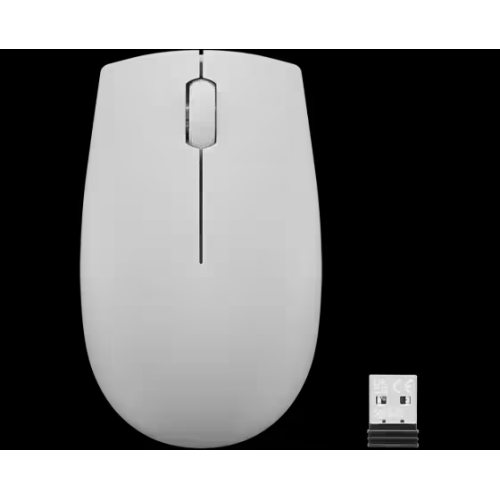 LENOVO 300 WIRELESS COMPACT MOUSE | Ultra portable design, Nano USB receiver,  GY51L15678 - Arctic Grey