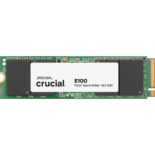 CRUCIAL E100 1TB PCIe Gen4 NVMe 2280 M.2 SSD - Speeds 5000MB/s Read, 4500MB/s Write  - CT1000E100SSD8