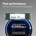 CRUCIAL E100 1TB PCIe Gen4 NVMe 2280 M.2 SSD - Speeds 5000MB/s Read, 4500MB/s Write  - CT1000E100SSD8
