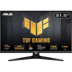 ASUS TUF GAMING VG32AQA1A | Gaming Monitor – 32 inch (31.5 inch viewable), QHD (2560 x 1440), Overclock to 170Hz (above 144Hz), Extreme Low Motion Blur™, Freesync Premium™, 1ms (MPRT), Shadow Boost, HDR, Display Widget Lite