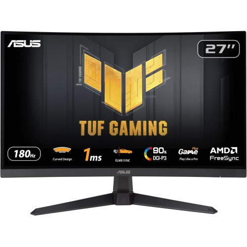 ASUS TUF GAMING VG27VQ3B | Curved Gaming Monitor – 27 inch Full HD, 180Hz, ELMB SYNC, FreeSync, 1ms response time, 90% DCI-P3, Display Widget Center ASUS TUF GAMING VG27VQ3B | Curved Gaming Monitor – 27 inch Full HD, 180Hz, ELMB SYNC, FreeSync, 1ms response time, 90% DCI-P3, Display Widget Center