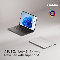 ASUS ZENBOOK S 14 OLED UX5406SA-OLEDU731WG | Intel Core Ultra 7 258V, 32GB RAM, 1TB SSD, 14.0
