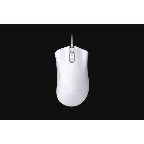 RAZER DEATHADDER ESSENTIAL - RZ01-03850200-R3M1 | White Edition Ergonomic Wired Gaming Mouse, True 6400 DPI Optical Sensor, 5 Programmable Buttons